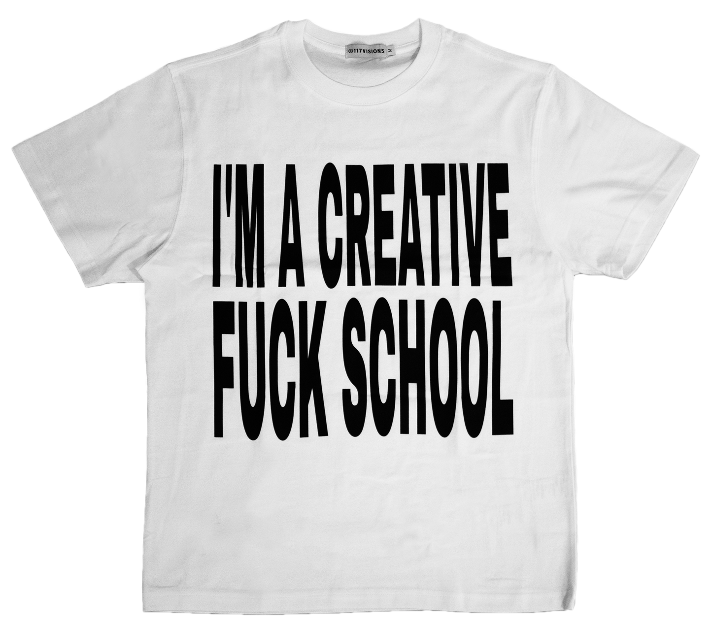 FUCK SCHOOL TEE-SHIRT BLANC